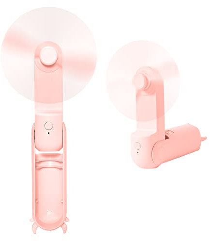 JOPHEK Ventilatore Portatile Ventilatore USB Mini Ventilatore A Mano A Batterie, Ventilatore Da Scrivania Con Banca Di Potere