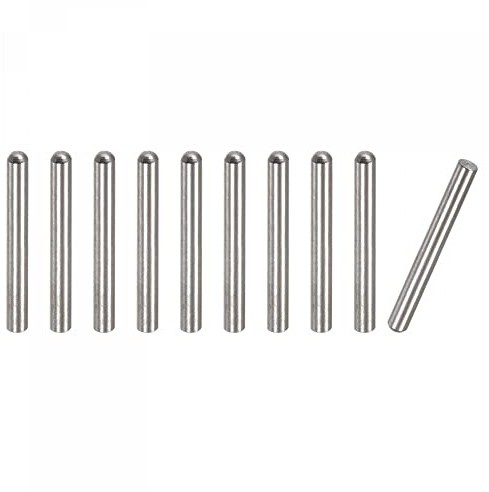 sourcing map 3x25mm Dowel Pins, 10pcs 304 Stainless Steel Round Head Flat Chamfered End Dowel Pin Bunk Bed Pins Shelf Pegs Support Shelves Fasten Elements