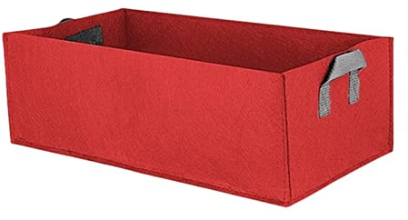 Pflanzsack - rechteckig - Kassette - Anbau - Garten - Innen - Außen - Pflanzkübel - aus atmungsaktivem Stoff - Blumen - Gemüse - Tomaten - Kartoffeln - Rot