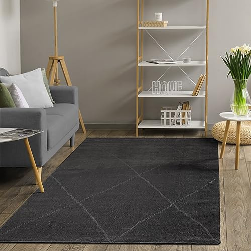 Mia's Teppiche Thing, nachhaltiger und umweltbewusster Designer-Teppich, weich & pflegeleicht, 3D-Effekt, waschbar, Flor aus 100% recyceltem Polyester.