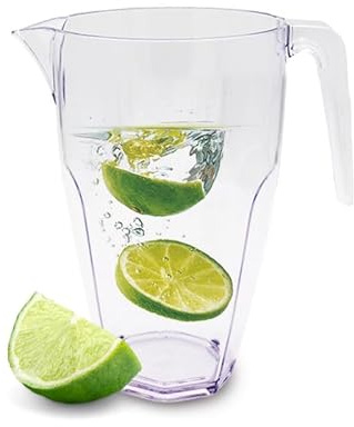 Virsus Caraffa Trasparente, capacità 2,25 Litri, Infrangibile e Privo di BPA, lavabili in lavastoviglie, 100% Riciclabile, Unglassy, Brocca da Tavola per acqua, succo, bevande 5004C