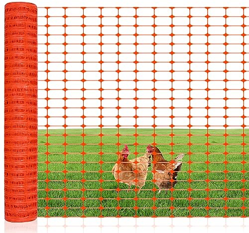 UISEBRT Stängsel av plast, skyddsnät, byggstaket, varningsnät, uppsamlingsnät, begränsningsstaket, flexibelt trädgårdsnät orange, 1 x 80 m