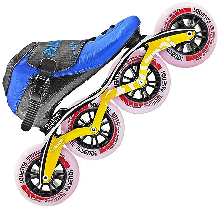 Professional Carbon Fiber Inline Speed Skates Adult for Women and Mens, Outdoor Fitness Skating,Dual Hardness Wheels, 4X110 Wheels Single Row Racing Skates, Red Black (US12(EU45), Blue)