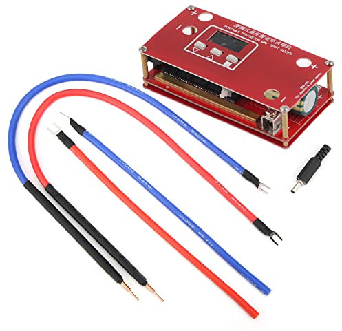 Saldatrice a Punti, Mini Saldatrice a Punti Portatile a Transistor, Display dei Parametri dello Schermo LCD, Penna per Saldatura a Punti e Batteria Al Litio 18650, Kit Saldatrice a Punti Fai da Te per