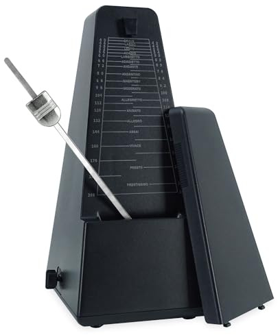 keepdrum JPQ101BK Mechanisches Metronom Taktgeber 40-204 BPM Schwarz