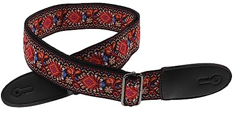 BESTonZON National Style Gitarrengurt Verstellbarer Strapazierfähiger Gitarrengurt Für Ukulele Gitarre Für Musiker An Feiertagen Und Besonderen Anlässen