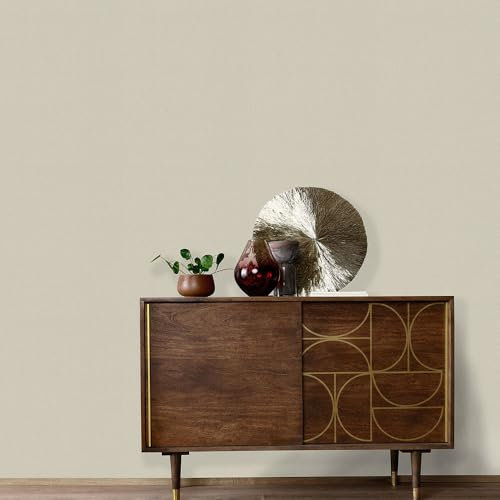 Elle 10444-38 Papier peint intissé, aspect lin, structure textile unie, beige/gris