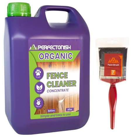 Algae Remover, Mould & Black Spot Patio Cleaner, Pet-Friendly Decking & Driveway Cleaner – 2.5L Covers 75sqm – Perfectonish Brush Included (1)