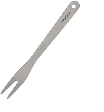 Elegante Titan-Fruchtgabel zum Servieren von Desserts, Anti-Gebäck-Utensilien, entworfen für Vorspeisen (1)