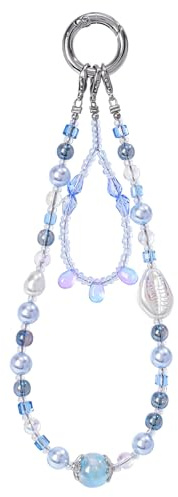 CHUQING Chaîne de téléphone portable Poignet court Bracelet de téléphone portable Perle Dragonne de téléphone portable Papillon Chaîne de téléphone portable Bracelet de téléphone