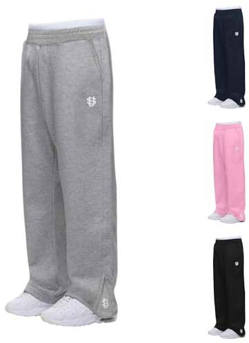 ​Herren Kinder Jogginghose Sweatpants Baumwolle Weite Baggy Breite mit Elastische Bund & Zwei Seitentaschen Warme Herbst Winter Sporthose mit Kordelzug Lounge Bequem Zweiteiliges Set Hoodie und Hose