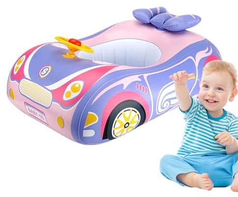 Kids Swim Float - Car Shape Inflatable Pool Float for Outdoor Fun, Water Toy for Kids Ages 3, Perfect Lake Beach Pool Parties, Safe and Fun Inflatable Pools Toy Summer Play 31 Inches
