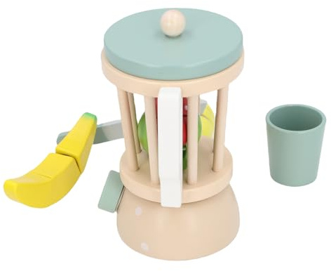 Aramox Jouet Mélangeur en Bois pour Enfants, Presse-Agrumes, Coupe de Fruits, Ensemble de Jeu pour L'interaction Familiale et L'apprentissage à la Maternelle, Matériau en Bois