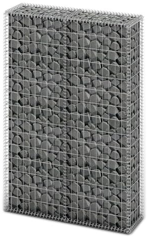 Gabbione con Coperchio in Filo Zincato 100x30x30 Cm, Muro di Sostegno Rigido, Attira L'attenzione per Progetti di Giardino, Costruzione Facile (150×100×30 cm)