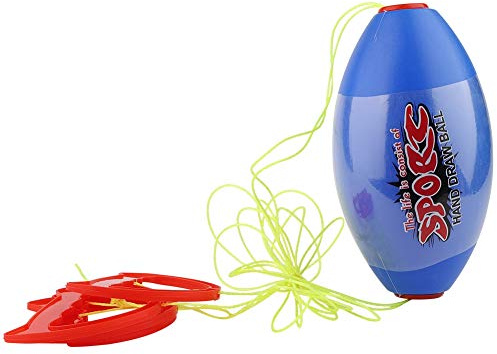 Zoom Ball Spiel, Kooperatives Shuttle-Ziehen für 2 Spieler, geeignet für drinnen und draußen, 7,1 x 3,9 Zoll (Blue)