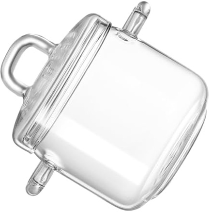 Alipis Cuenco de Vidrio con Tapa 700 Ml, Tazón para Sopa y Ensalada con Doble Asa, Resistente al Calor, Transparente, Adecuado para Frutas y Postres en Cocina Doméstica
