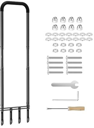 Genérico Aireador de Jardín - 4 Púas con Tornillos de Acero Inoxidable | Aireador Ajustable con Llave,para Hogar Jardín Paisajismo Suelo Césped Mantenimiento