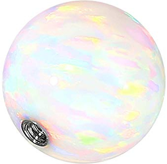 PIERCINGLINE Universelle Schraubkugel mit Innengewinde | SYNTHETISCHER OPAL | Piercing Aufsätze Kugel Ersatz | Farb & Größenauswahl