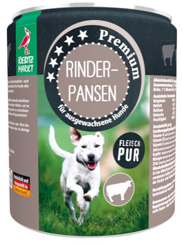 Kiebitzmarkt Premium Dose Rinder-Pansen Hundefutter Nassfutter (12x800 g)