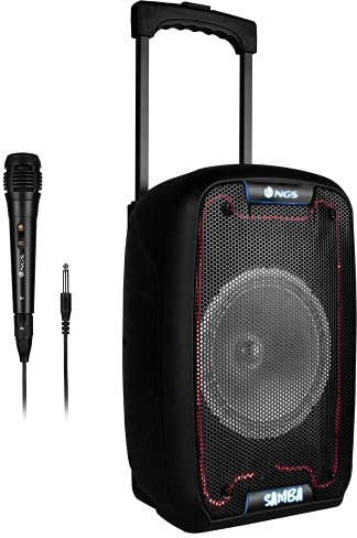 NGS Wild Samba Altavoz Portátil de 30W con Batería y Luces LED
