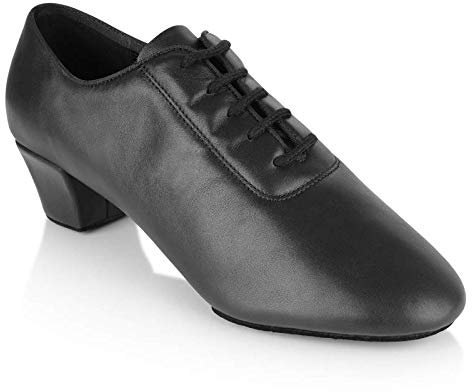 Ray Rose Hombres Latina Zapatos de Danza 460 Thunder - Cuero Negro - Medio (Normal) - 1,5 (4 cm) Contorno - Made in UK, Negro , 46 EU