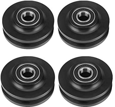 4Pcs Roulettes Coulissantes Roues de porte Grange Placard Armoire Quincaillerie Cabinet Fenêtre Poulie Coulissante