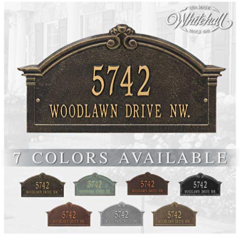 Metal Address Plaque Personalized Cast -The Roselyn Arch Plaque. Display your address and street name.