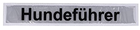 RescPol Rückenschild Hundeführer - 30 x 5cm - weiß
