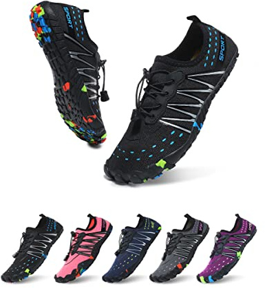 ziitop Badeschuhe Damen Herren Strandschuhe Schnell Trocknend Wasserschuhe Drainagelöcher Strand Schwimmschuhe Unisex Barfußschuhe für Kajakfahren Fitnessstudio Traillauf Wandern Gr.35-46
