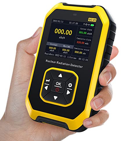 Jadeshay Geigerzähler Radioaktivität Geiger Counter Nuclear Radiation Detector Nuklearstrahlungsdetektor Personendosimeter Echtzeit-Überwachungsgerät mit LCD-Display