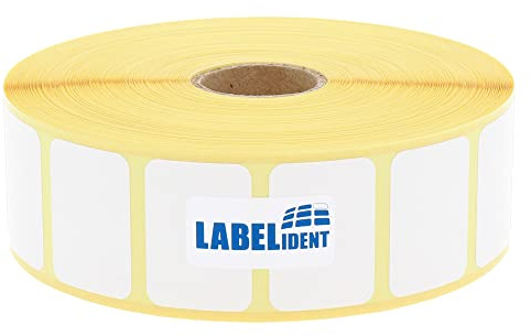 Labelident Thermoetiketten wieder ablösbar - 31 x 22 mm - 2.780 Thermodirekt Etiketten auf Rolle, 25 mm Kern