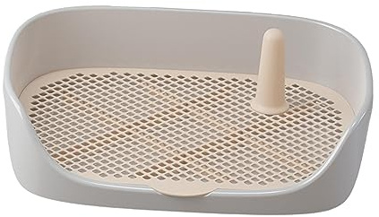 perfk Toilette per Cani Vasino da addestramento Vasino Trainer Padella Padella Tappetino da addestramento antispruzzo Toilette Lettiera per Animali di, Grigio 40x30x11cm