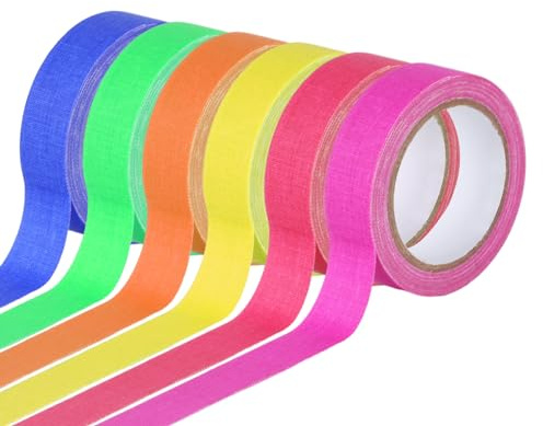 XUIIOSOOKP 6 Rolls Glow in The Dark Tape Luminous Fluorescent 5m/16 ft