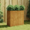 Tidyard Jardinière 80x40x80 cm Acier corten Bac de Plantation pour Cultiver Fleurs, Herbes, Plantes, Extérieur Lit Surélevé de Jardin Potager pour Terrasse Balcon