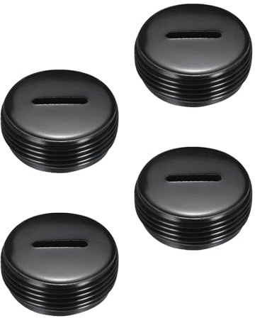 QUARKZMAN Tapa de Cubierta de Portaescobillas de Carbón para Motor Eléctrico Cubierta de Plástico Roscada Negra 19mm/0.75 Diámetro Exterior 8mm/0.31 Altura Paquete de 4