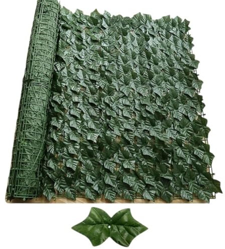 Haie Artificielle Écran De Confidentialité Feuille De Lierre Clôture 50x500 Cm Balcon Jardin Patio Ombrage Faux Écran De Plante Protection Solaire Extérieure Décoration De Clôture Dissimulée De Jardin