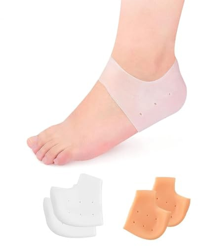 2 Pares Taloneras de Silicona,Taloneras Fascitis Plantar,Protector de Talón de Silicona,Comodidad y Alivio del Dolor,Callos Ampollas y Durezas de Zapatos Incómodos