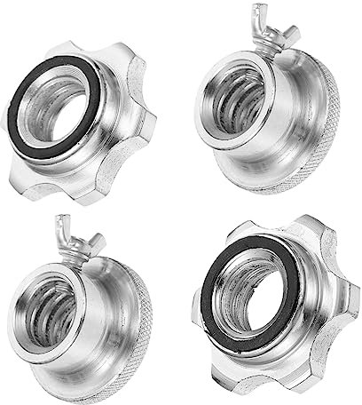 BELLIFFY 4pcs Weight Lifting Barbell Dumbbell Nut Clamps Barbell Dumbbell Bar Clips Remove