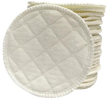 RORPOIR 12stücke Wiederverwendbare Stilleinlagen Aus Baumwolle Waschbare Stillmatten Mit Hoher Saugfähigkeit Konturiertes Design Für Stillmatten Zum Stillen Für Junge Mütter