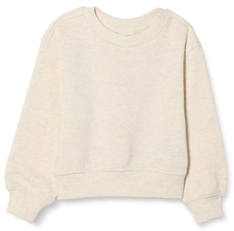 Amazon Essentials Sweat-Shirt Col Ras Du Cou Fille, Avoine Chiné, 8 ans