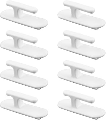 Tabanzhe Blind Cord Winder-8PCS Self Adhesive Safety Blind Cord Hooks Blind Cord Holder Children Proofing Wall Hook Wrap Cleats for Home Office Window Blinds Curtains(White)
