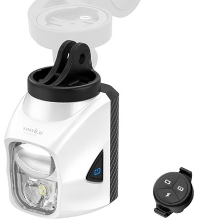 TOWILD DL1700 Bike Front Light with Remote, 1700 Lumen Dual-Beam Bicycle Headlight, USB-C Rechargeable 4000mAh, Under-Mount Bicycle Light, Anti-Glare, IPX6 Waterproof Cycling Light for Road & MTB