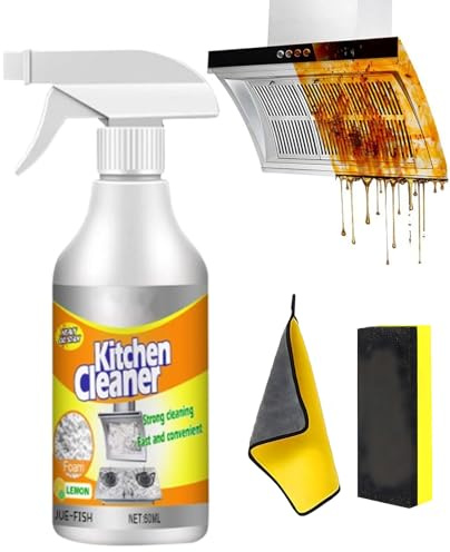 Kitchen Cleaner Foam Spray, Powerful Kitchen Foam Cleaner, 2025 New Kitchen Cleaner Spray, Kitchen Grease Cleaner, Kitchen Cleaner Spray for Domestic Cooktops, Range Hoods, Grime and Grease (1)