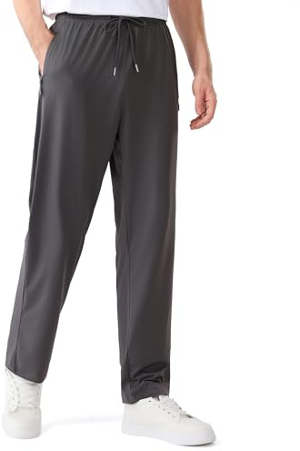 AMOMÍ Pantalon Chandal Hombre Pack de 1/2 Tela Ligera Pantalones Deportes Running Secado Rápido Pants Fitness Gimnasio Gym Atletismo Verano Sin Puño (FR/ES, Letras, L, Regular, Regular, Gris Oscuro)