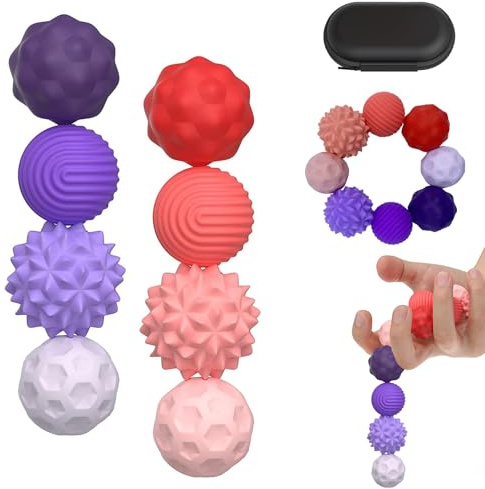 8 Stück Magnetische Fidget Toys Stressball, Magnetkugeln Stressball Silikon Sensorik Spielzeug, Magnetische Kugeln, Anti-Stress-Angstspielzeug Für Erwachsene Und Kinder (lila)