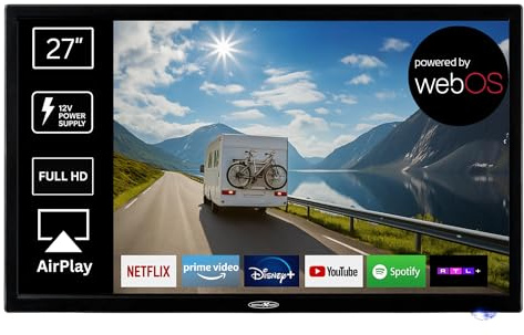 Reflexion LDD27iBT 27 Zoll Full HD Smart TV mit DVD-Player und LG webOSHub, Wohnwagen/Wohnmobil/Camping/Caravan/Boot/LKW TV, DVB-T2 HD/S2/C, HDMI, USB, Bluetooth1