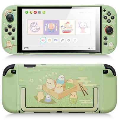 GeekShare - Funda protectora compatible con Switch 2, cubierta de piel acoplable para PC delgada para consola - Pajaritos pequeños
