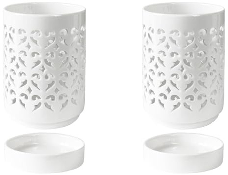 Iyalezirk 2 macetas para orquídeas con orificios, jarrón de cerámica para orquídeas de 4 pulgadas para trasplantar, maceta para flores para interiores y exteriores, transpirable