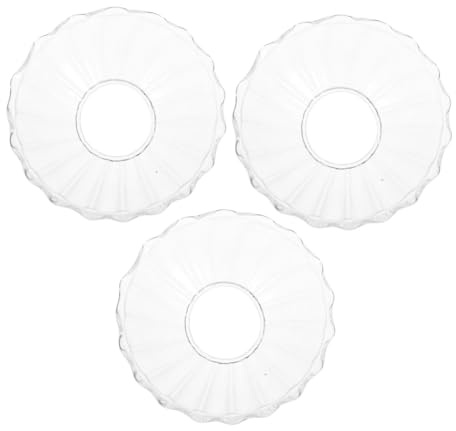 Ipetboom Candle Drip Protectors Wax Catcher Rings Glass with Wide Catchment Area round 3 Pcs Versatile Use for Taper Candles for Romantic Dinner and Party Ceremony Decor