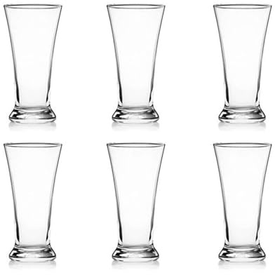 Dh2yjnbf3 Juego de 6 vasos de agua transparentes, 5 tamaños, vasos de cerveza artesanal de cintura delgada for disfrutar al máximo de la cerveza.(XXL)
